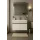 Tasarım Arista 80CM Beyaz Renkli Mdf, Seramik Lavabolu, Alt ve Üst  Dolaplı, Üst Aynalı, Banyo Dolabı Takımı